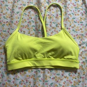 Flow Y Bra, Electric Yellow, Size 6 (small)